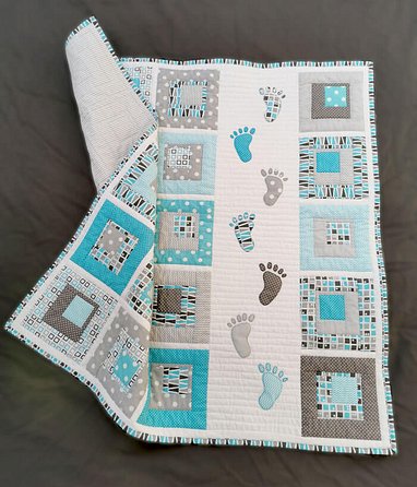 Small Steps quilt for boys
